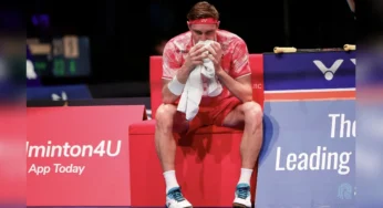 Viktor Axelsen muntah di tepi gelanggang