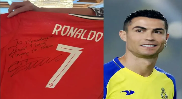 Ronaldo hantar jersi beserta mesej ‘mendalam’ kepada Presiden Trump!